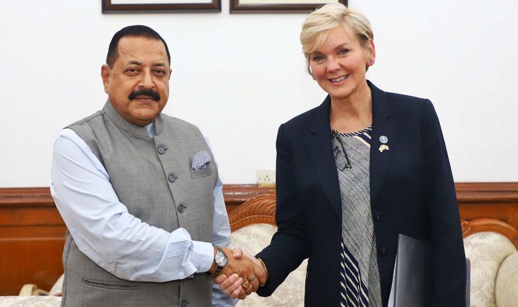 US Secretary of Energy, Ms Jennifer M. Granholm, met with Union Minister of State (Independent Charge) Science & Technology; MoS PMO, Personnel, Public Grievances, Pensions, Atomic Energy and Space Dr Jitendra Singh to discuss bilateral collaboration between the US and India.
